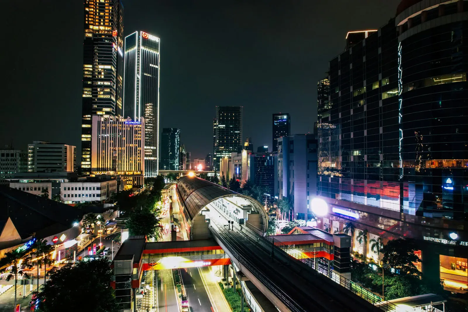 Jakarta city skyline at night - premium urban landscape